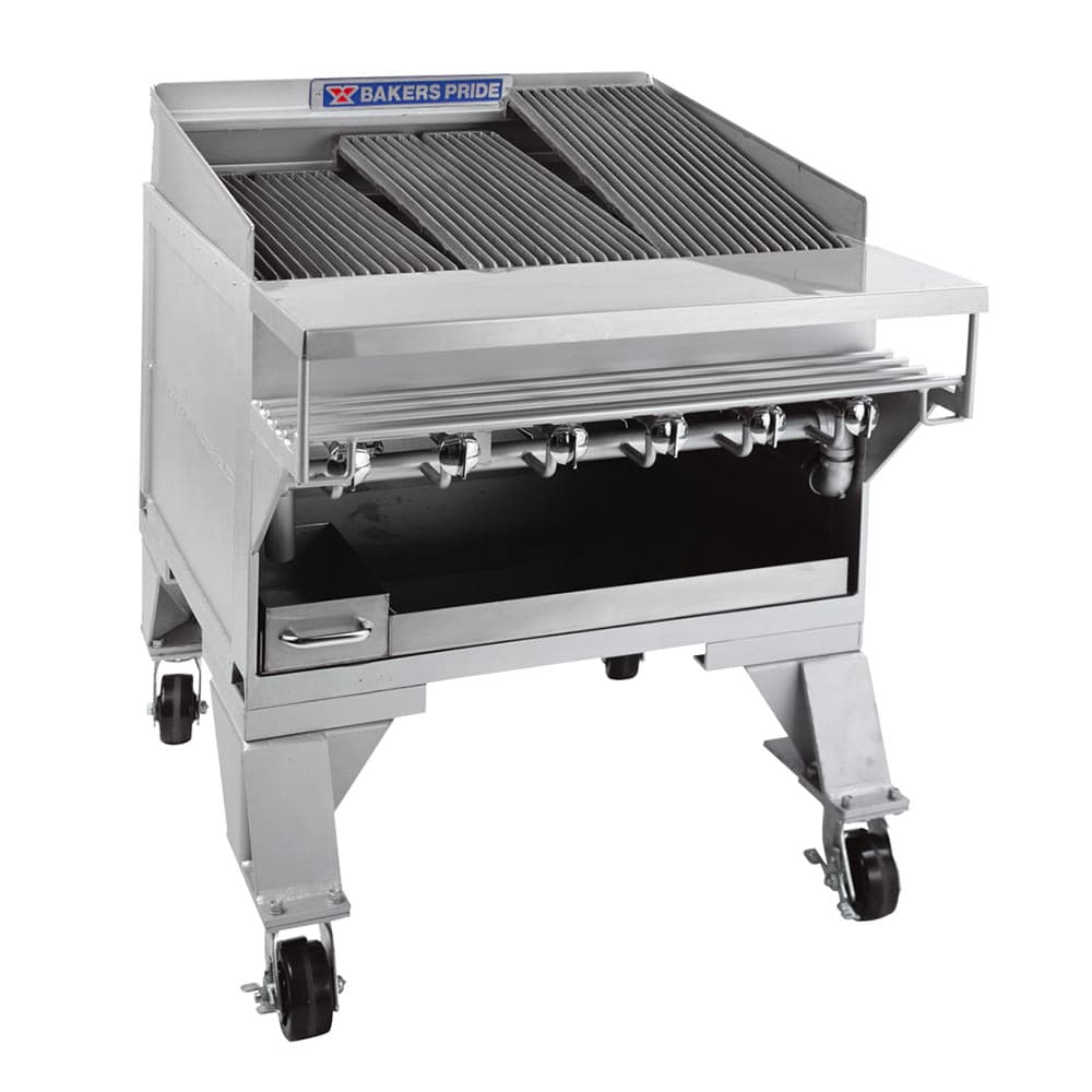Bakers Pride CH-6 31 1/2" Gas Charbroiler w/ Cast Iron Grates, Natural Gas