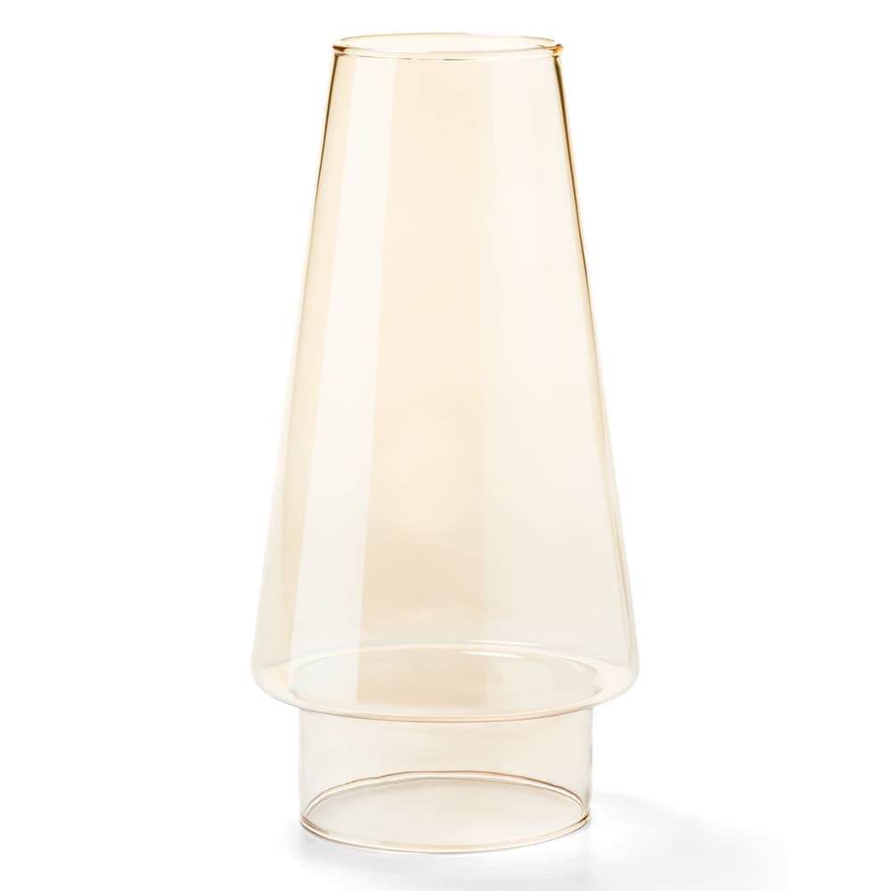 Hollowick 36AL Fitter Globe w/ Conical Shape for 3" Fitter Bases, 4x76 3/4", Glass, Amber Lustre