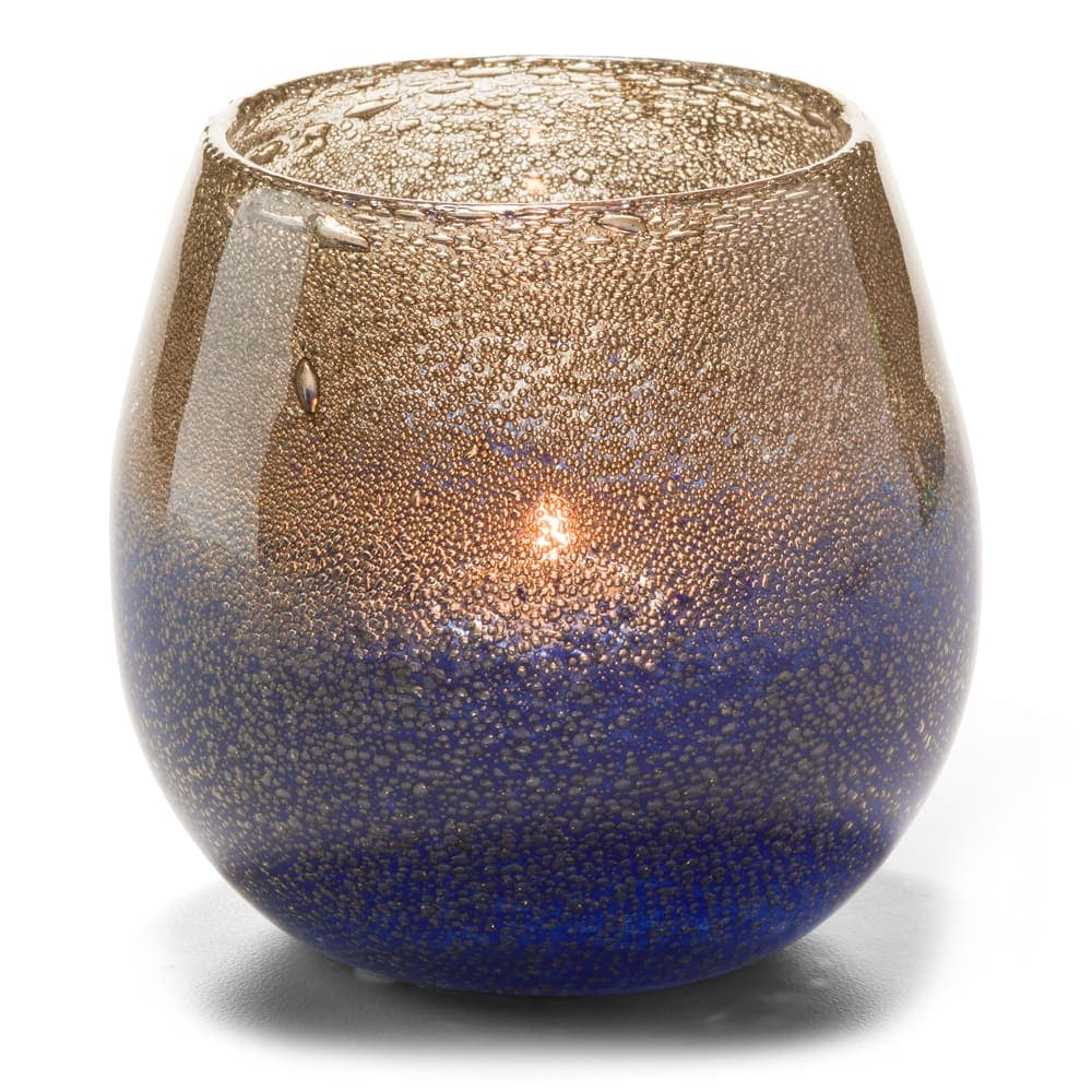 Hollowick 4180 Laredo™ Bubble Glass Votive Lamp - 4"D x 3 1/2"H, Multi Color