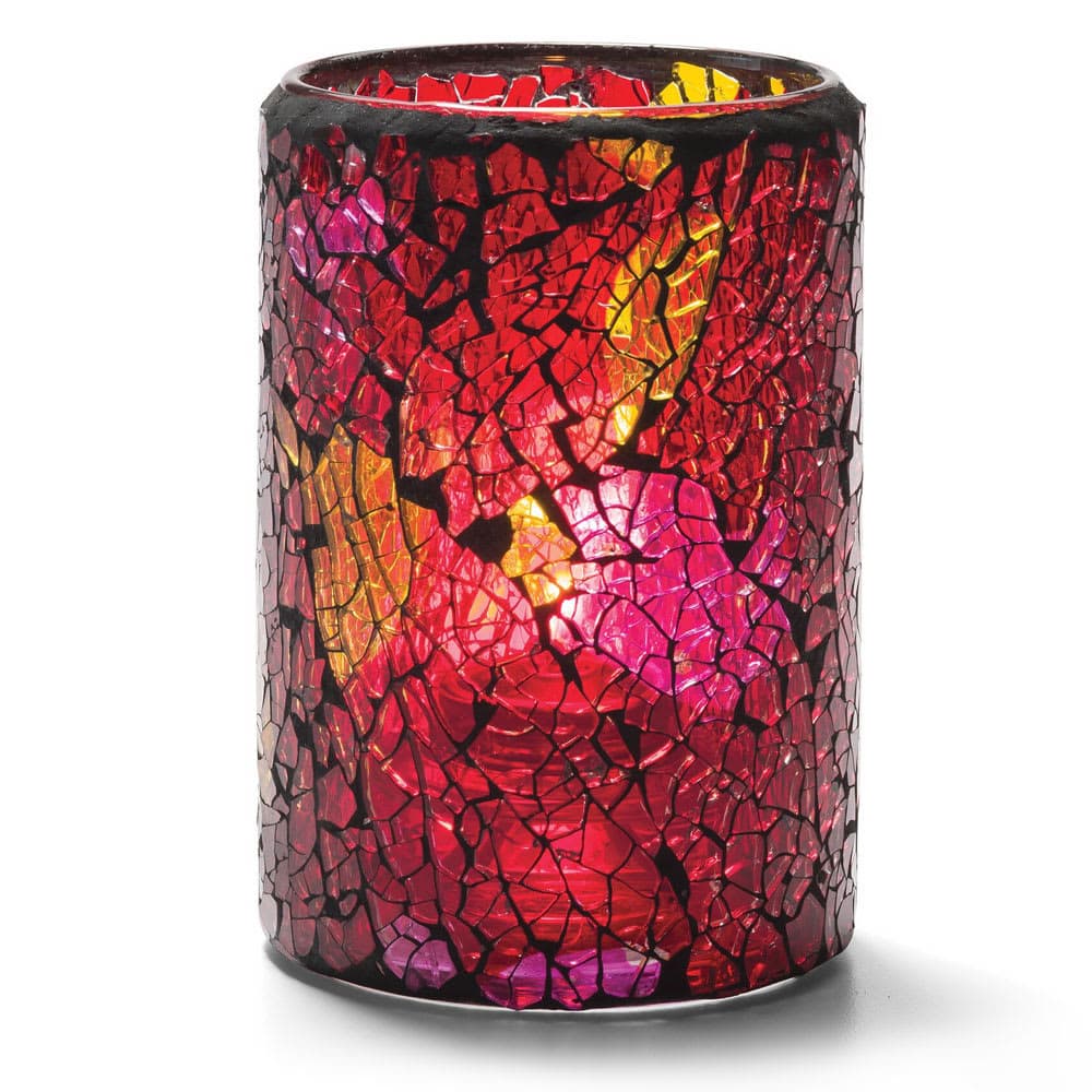 Hollowick 43017RG Crackle Lamp For HD26, HD17 & HD12, Red & Gold Glass