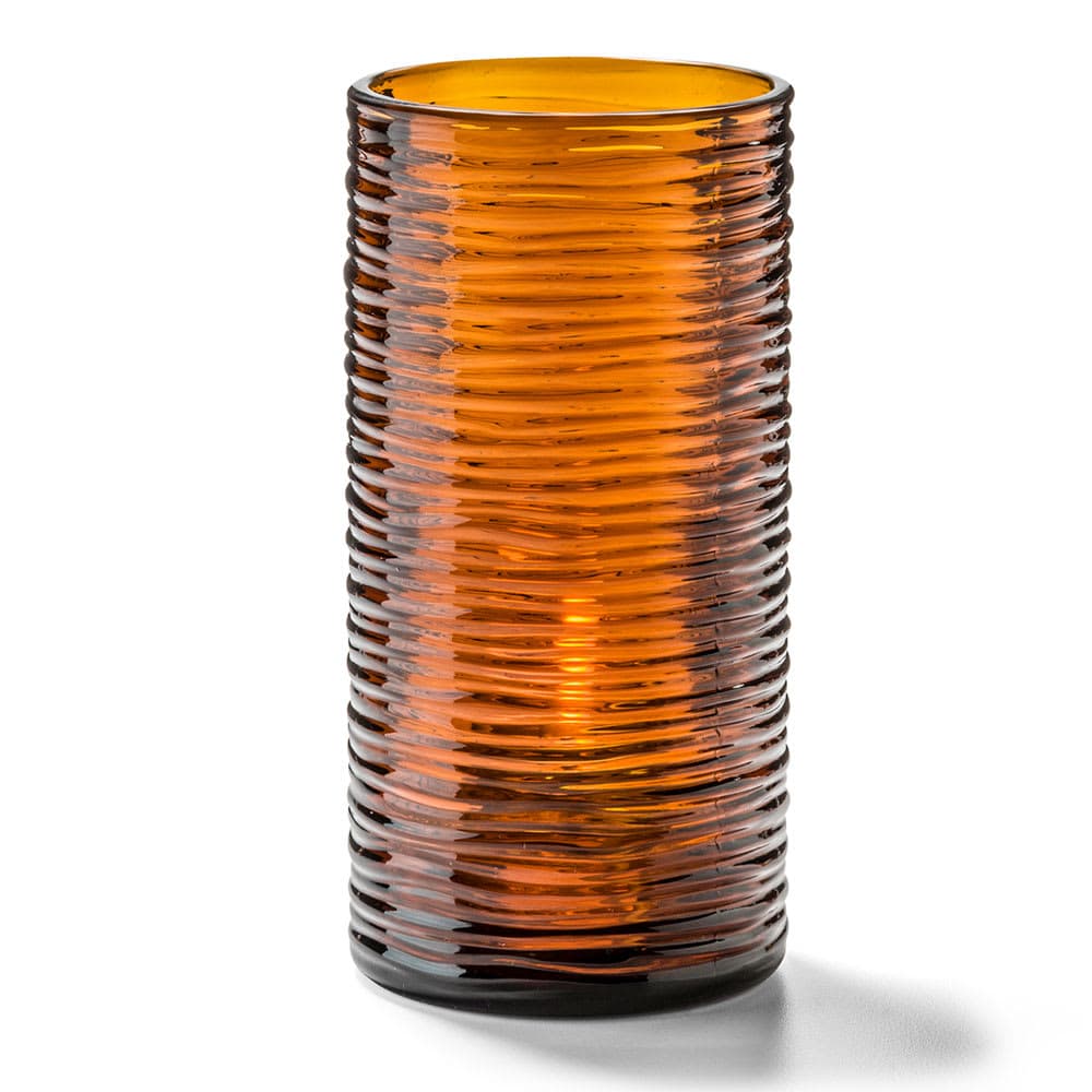 Hollowick 48025DA Typhoon Candle Holder for HD17, HD26, & HD36 - 3 1/8" x 6 5/8", Amber