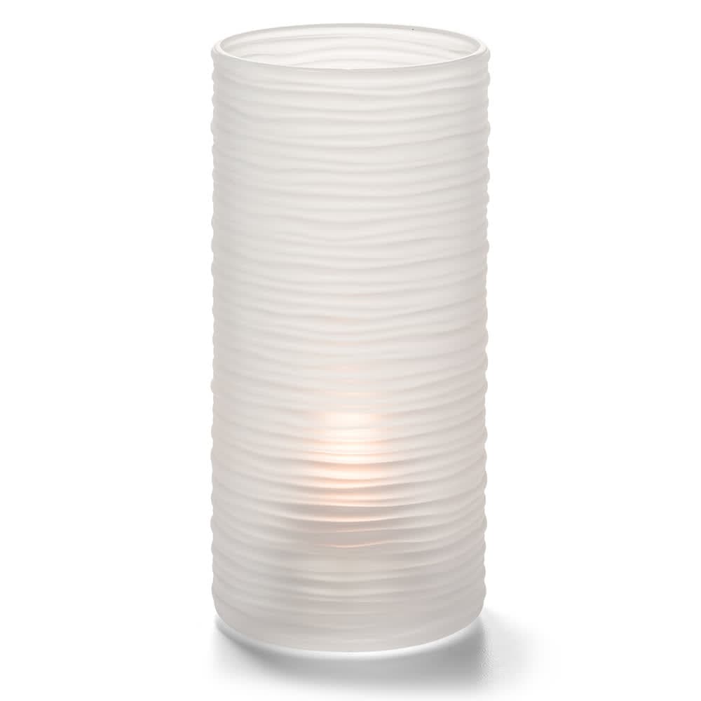 Hollowick 48025SC Typhoon Candle Lamp for HD17, HD26, & HD36 - 3"D x 6 1/2"H, Satin Crystal