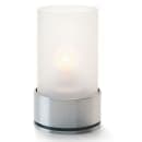 Hollowick 48SC Filter Globe, 5"H x 3" Dia, Cylinder Style, Glass, Satin Crystal, No Base thumbnail 2