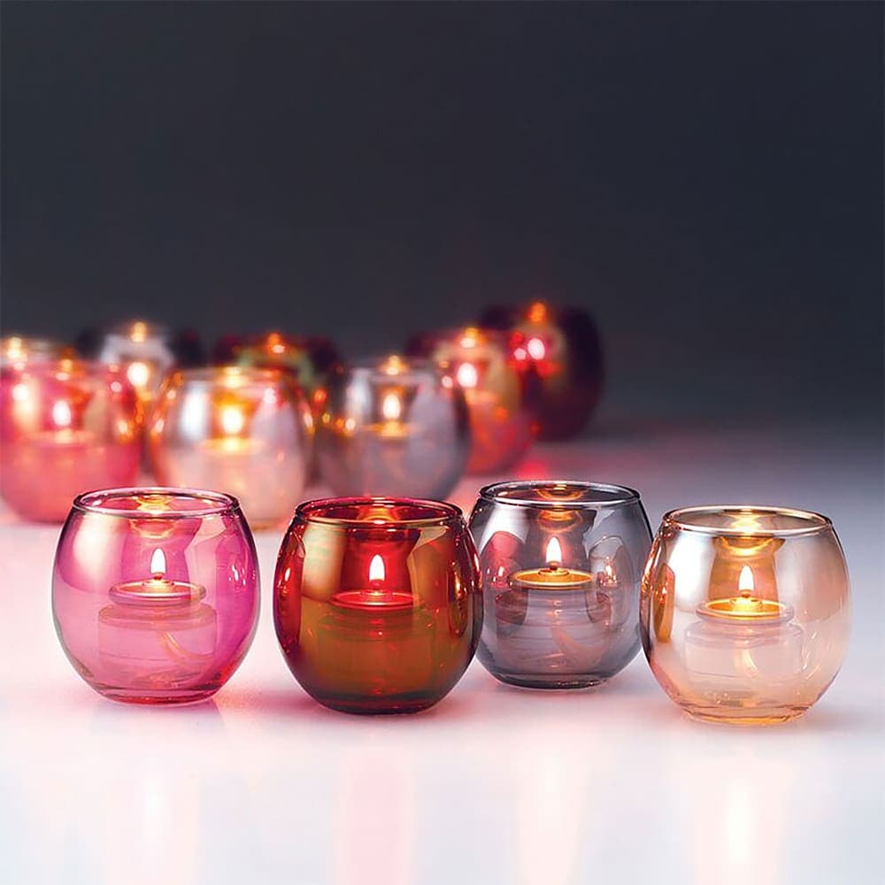 Hollowick 5119G Tealight Lamp w/ Bubble Style, 2 19/30 x 2 3/8", Glass, Gold