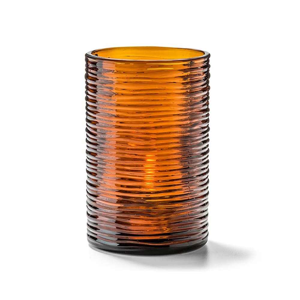 Hollowick 5125DA Typhoon Tealight Candle Holder for HD8 - 2 1/8" x 3 1/4", Amber