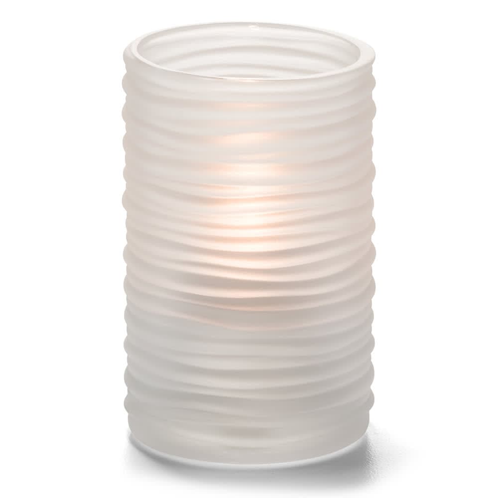 Hollowick 5125SC Typhoon Candle Lamp for HD8 - 2"D x 3 1/4"H, Satin Crystal