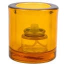 Hollowick 5140A Tealight Glass Lamp, Amber, Thick Glass, 2 7/8"H x 2 3/4"dia. thumbnail 3