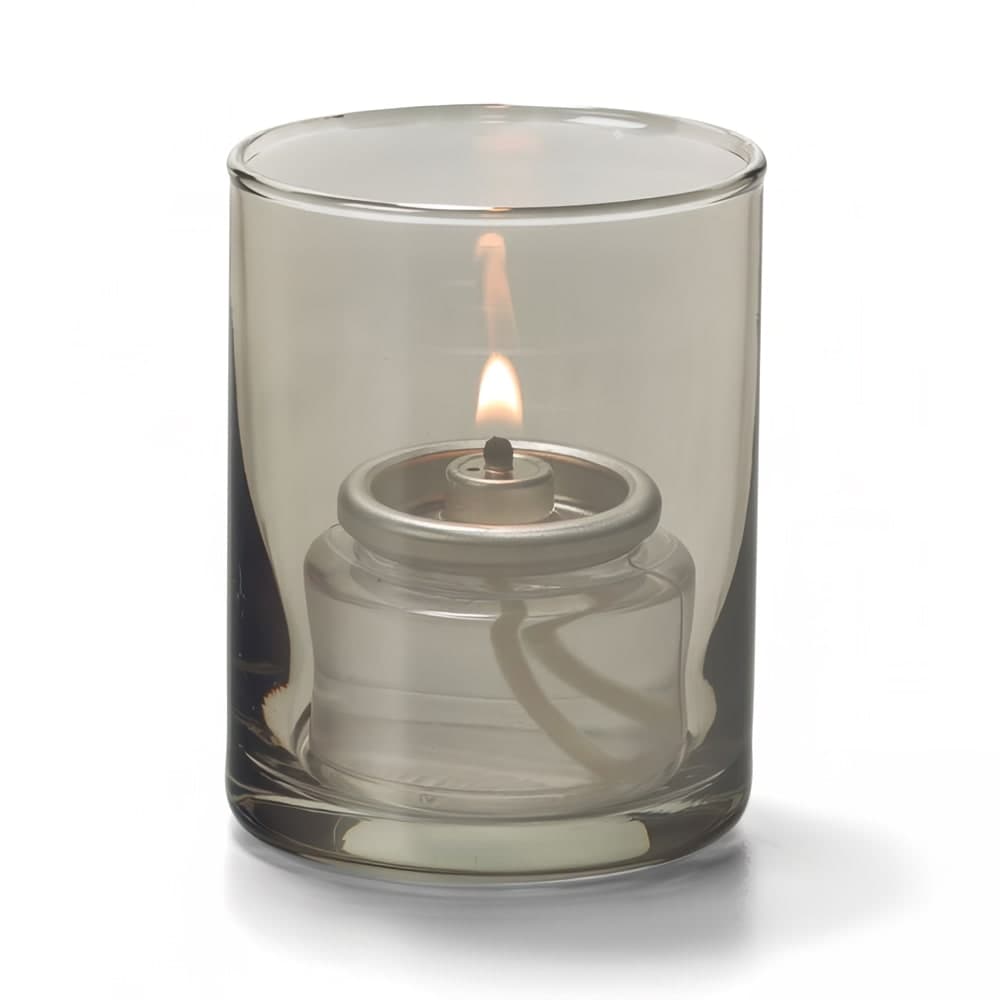 Hollowick 5176S Tealight Lamp w/ Cylinder Style, 2 1/2" x 2", Glass, Smoke Lustre