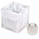 Hollowick 5180SC 2 3/4" Glacier™ Tealight Lamp for HD8 Fuel Cell - Glass, Satin Crystal Wysp thumbnail 3