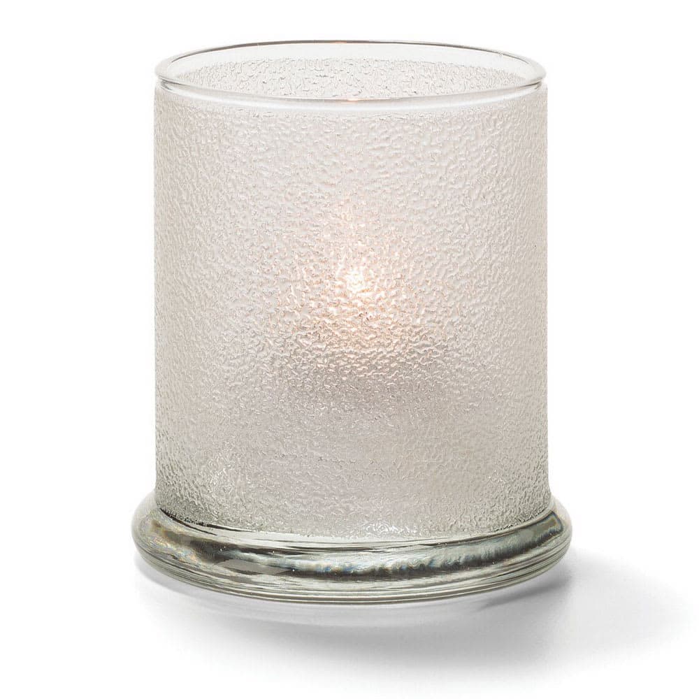 Hollowick 6147CI Votive Lamp w/ Cylinder Style for HD15, HD12 & HD8, 3 19/30 x 3", Glass, Clear Ice
