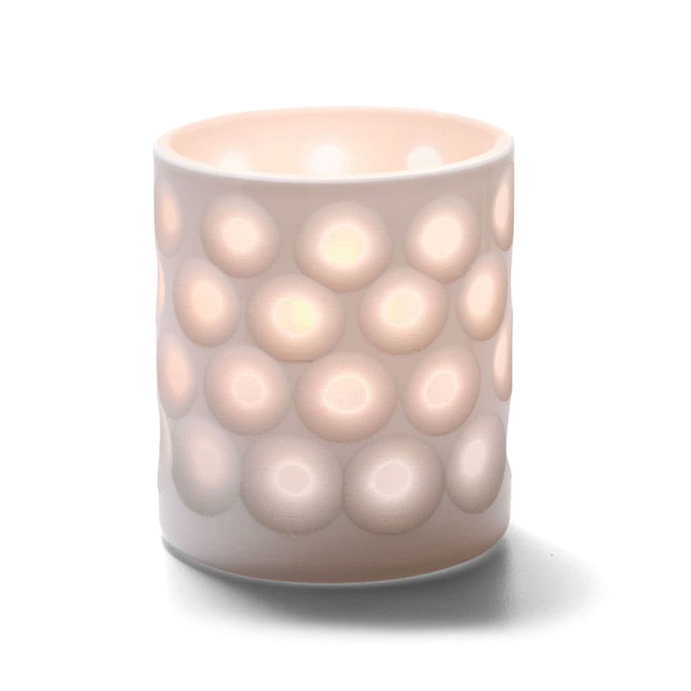 Hollowick 6207D Boutique Votive Holder for HD8, HD12, & HD15 - 3 1/8" x 2 7/8", White Dots