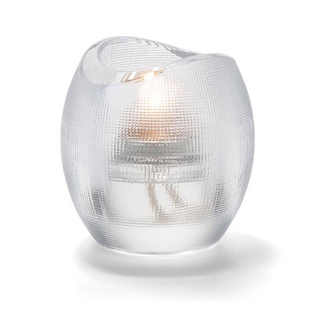 Hollowick 6701C Pixel Tealight Holder - 3" x 2 7/8", Glass