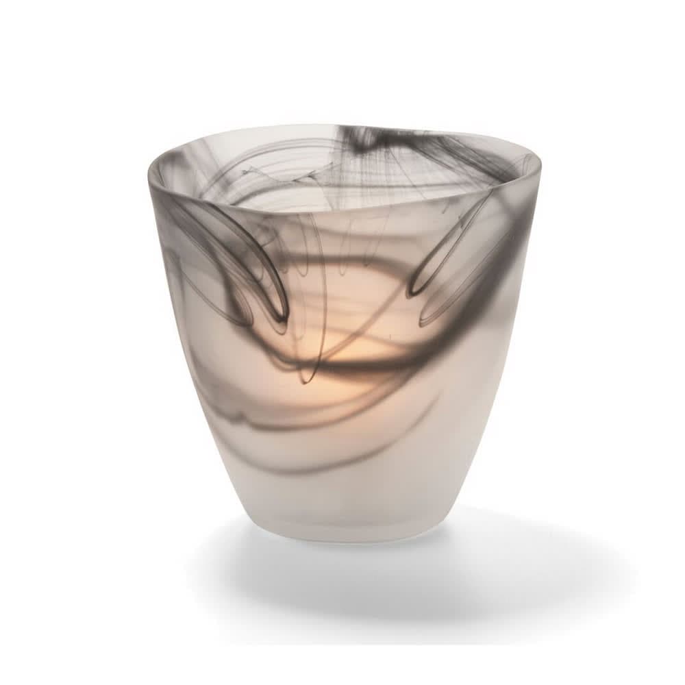 Hollowick 6817SBK Wysp Votive, 3 1/2" x 3 3/4", Glass, Satin Black