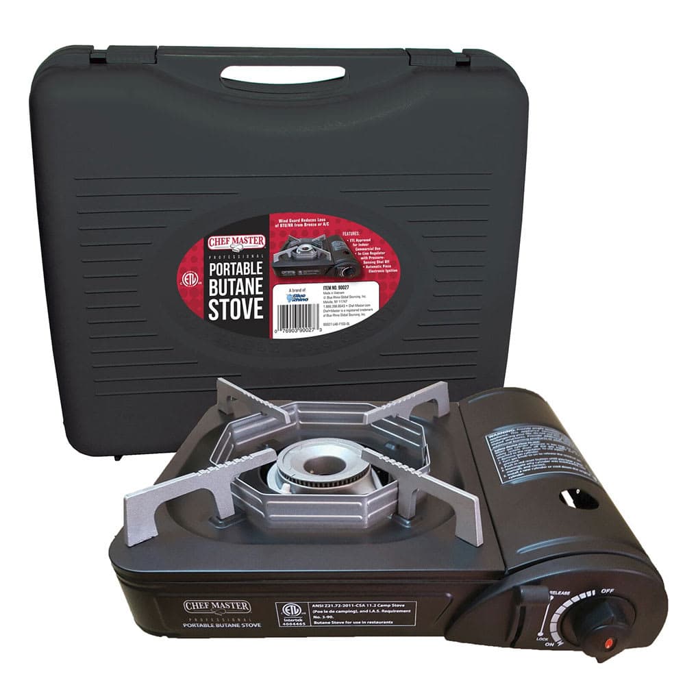 Hollowick CMST-9K Portable Butane Stove w/ Carrying Case - 11 1/2" x 13 1/2", Black