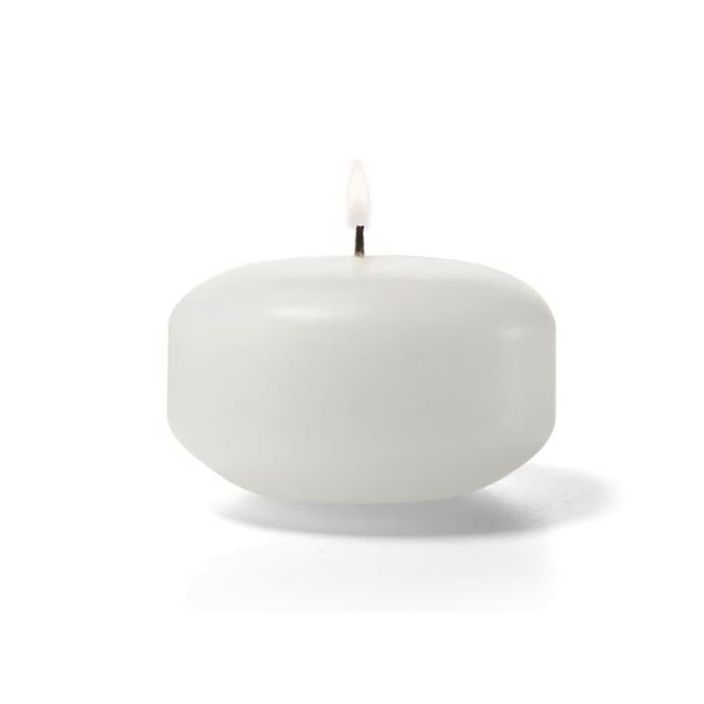 Hollowick FC2W-144 Floating Candle, 2 x 1 3/16", Wax, White