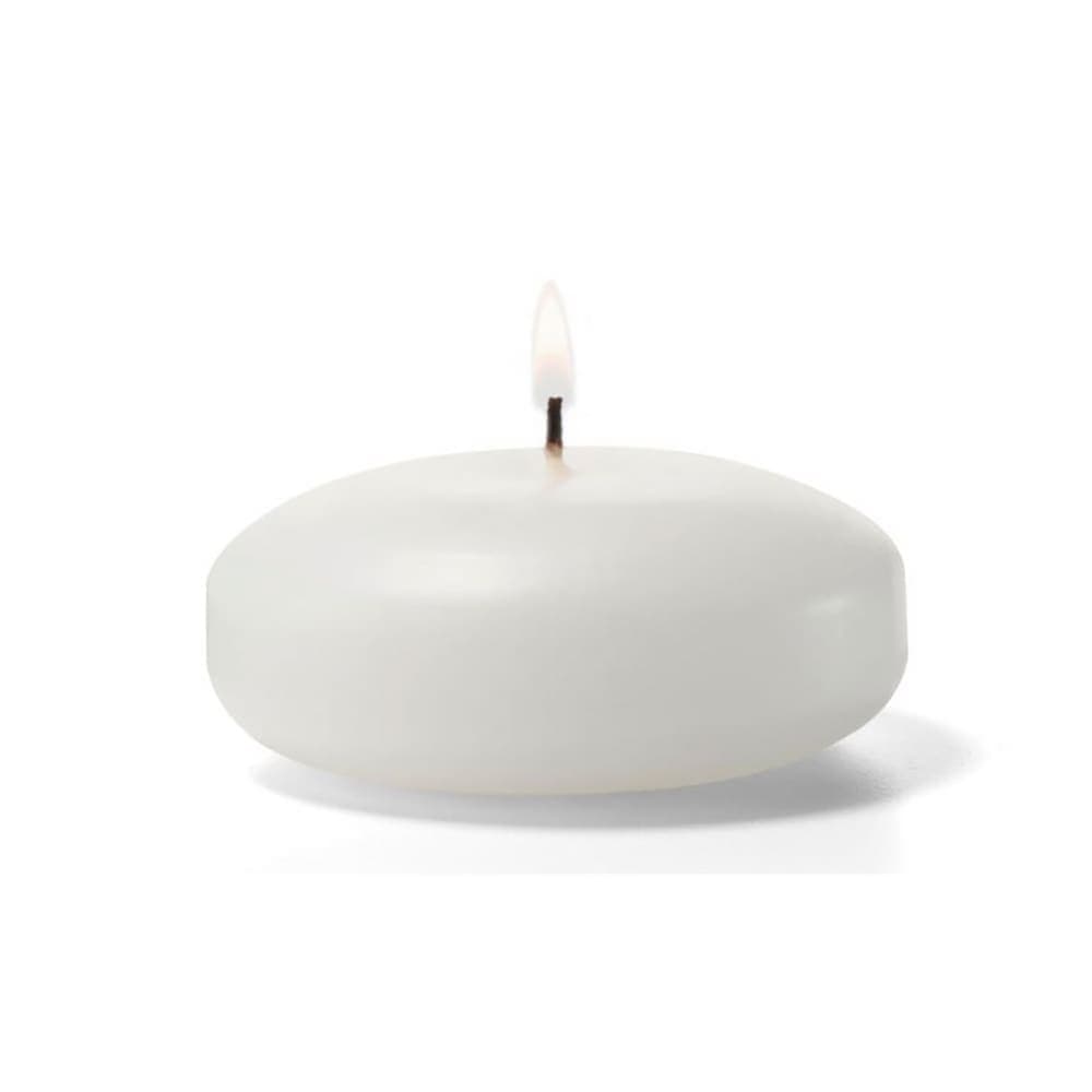 Hollowick FC3W-72 Floating Candle, 3 x 1 3/16", Wax, White