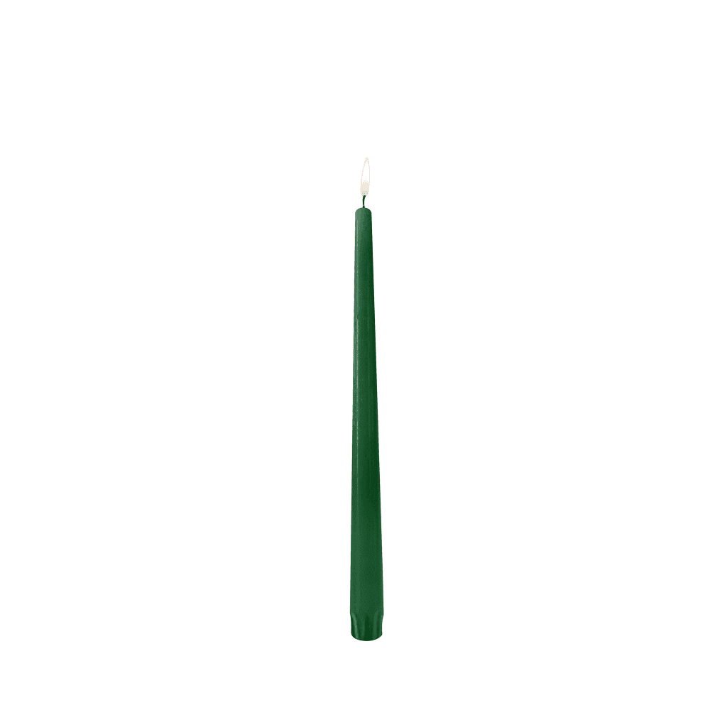 Hollowick TP12GR-12DZ 12", Unwrapped Taper Candle, Green