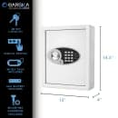 Barska 48 Key Cabinet Wall Safe w/ Keypad Lock - Steel, White (AX12658) thumbnail 8
