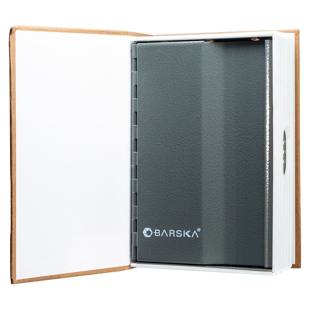 Barska Dictionary Book Lock Box w/ Combination Lock - 7 1/5"W x 4 5/8"H x 2"D, Steel (CB11990)