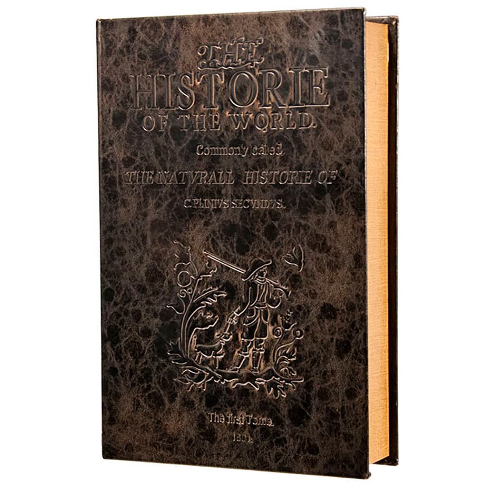 Barska Antique Book Lock Box w/ Key Lock - 8-3/4"W x 2-3/4"D x 13"H, Steel (CB11992)