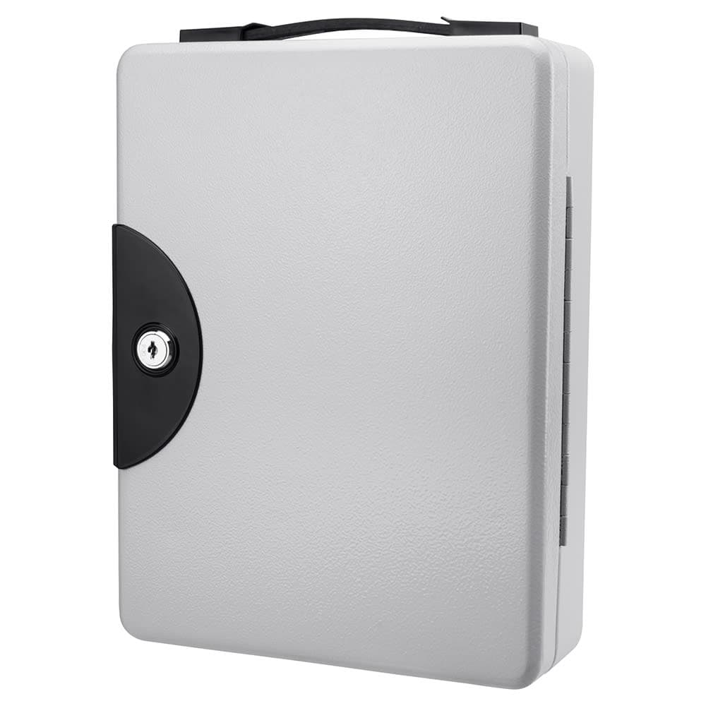 Barska 50 Key Portable Key Cabinet w/ Key Lock - Steel, White (CB12948)