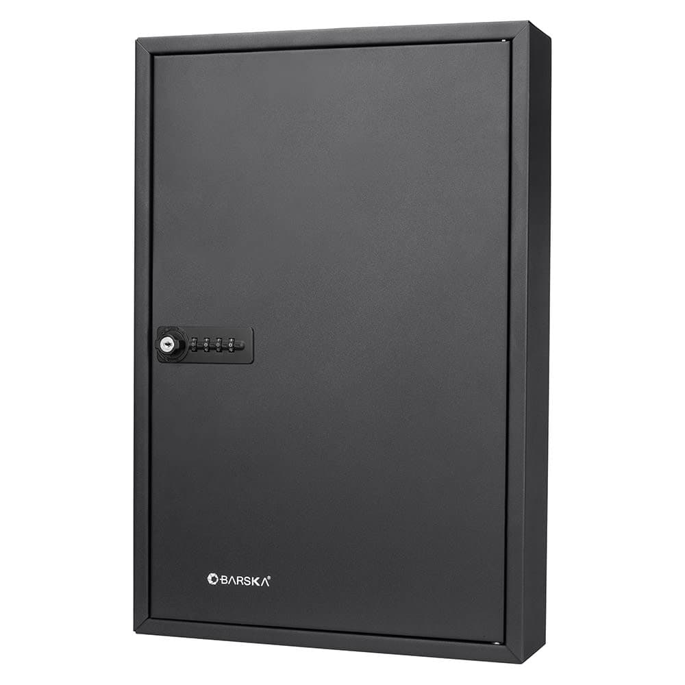 Barska 64 Key Cabinet w/ Combination & Key Lock - Steel, Black (CB13264)