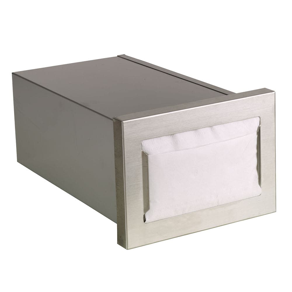 Dispense-Rite CMND-1 Napkin Dispenser, Built-In, Holds 4 1/2 to 5" X 6 1/2" Napkins, Horizontal