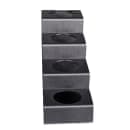 Dispense-Rite CTBH-4BT 4 Tier Bottle Organizer w/ 4 Bottle Capacity - Polystyrene, Black thumbnail 2