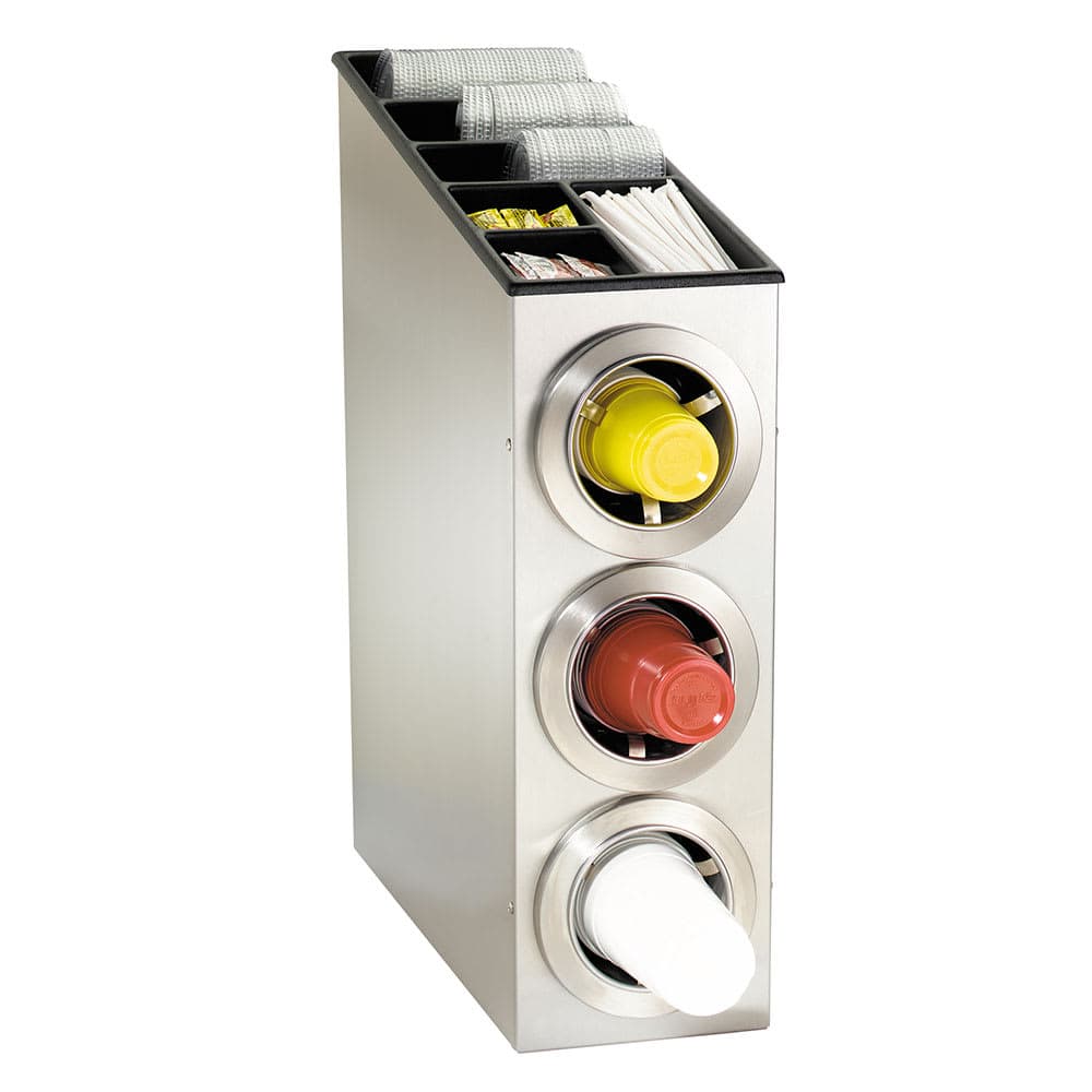 Dispense-Rite CTC-L-3SS Cup & Lid Organizer, Cabinet, (9) Compartment, All Cup Types