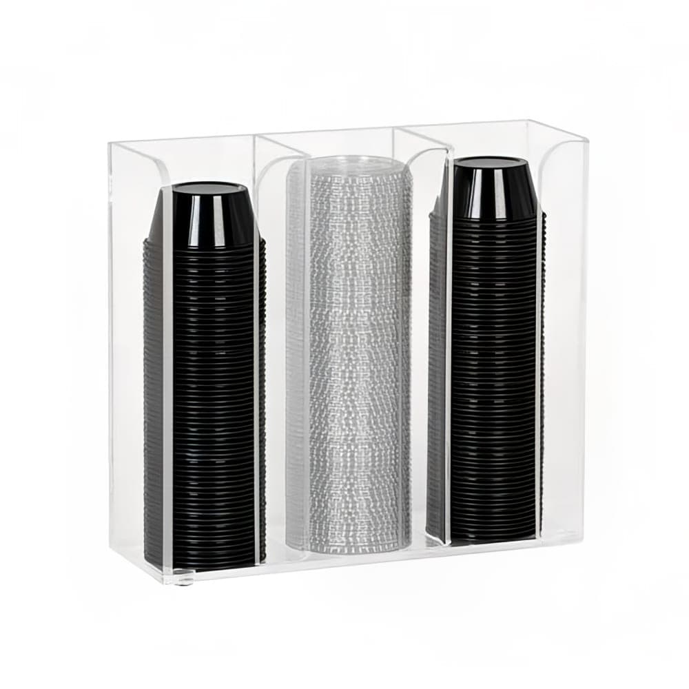 Dispense-Rite CTCO-3CL Cup & Lid Organizer, (3) Compartment, Portion Cups