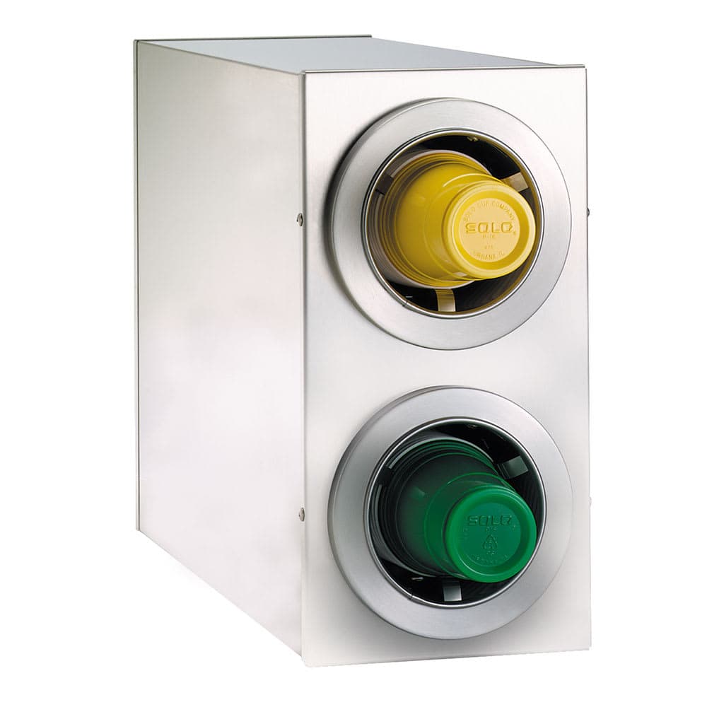 Dispense-Rite CTC-R-2SS Cup Dispenser, Cabinet, (2) Compartment, All Cup Types