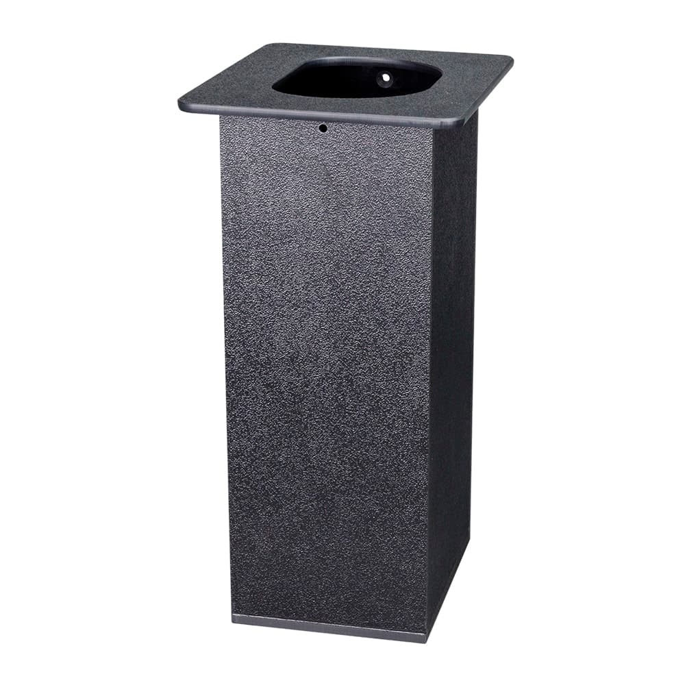 Dispense-Rite FMVS-1 1 Compartment Straw Holder - 7" x 12 1/4" x 6", Black