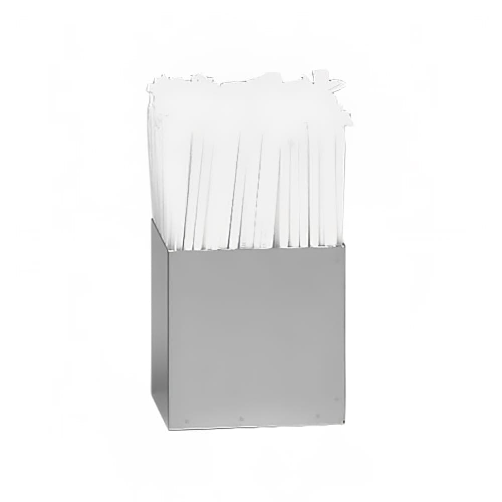 Dispense-Rite SH-1 1 Compartment Straw Holder - 4 1/8" x 5" x 5", Clear