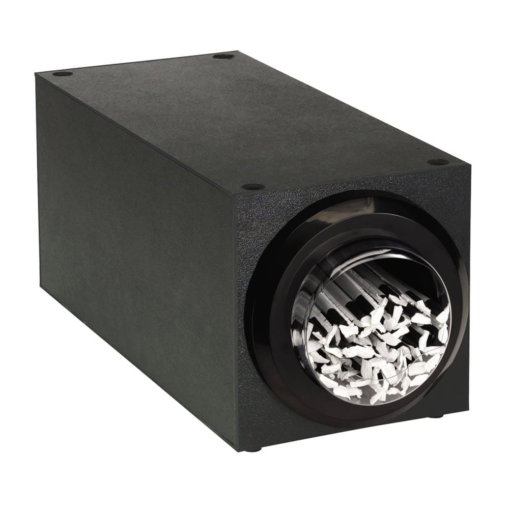 Dispense-Rite STR-STK-1BT 1 Compartment Straw Holder - 8" x 18 1/2" x 8 1/4, Black