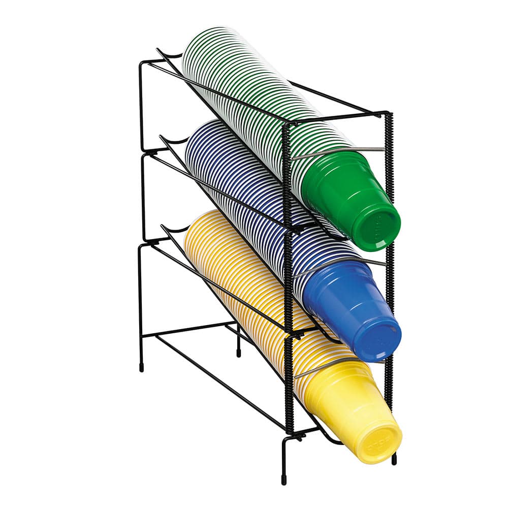 Dispense-Rite WR-CT-3 Cup Dispenser, Rack, (3) Compartment, All Cup Types
