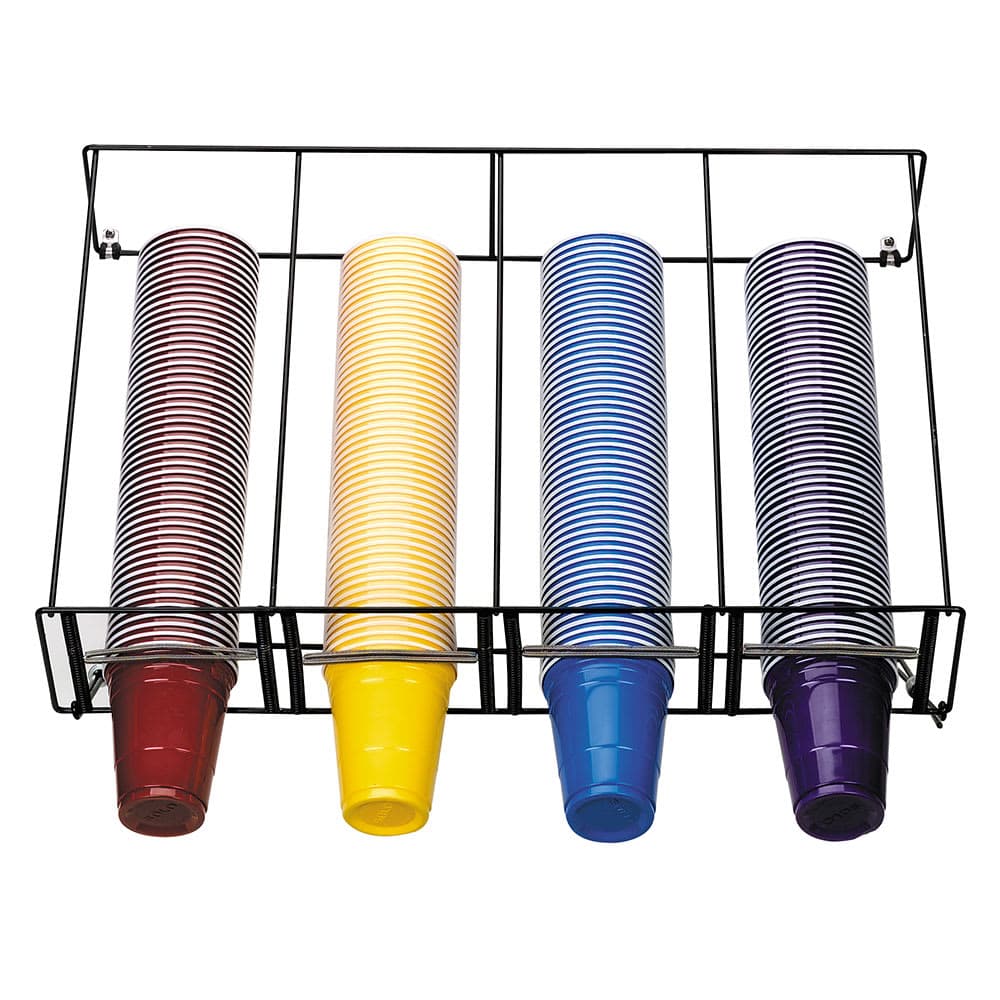 Dispense-Rite WR-CT-OVRHD Cup Dispenser, Rack, (4) Compartment, All Cup Types