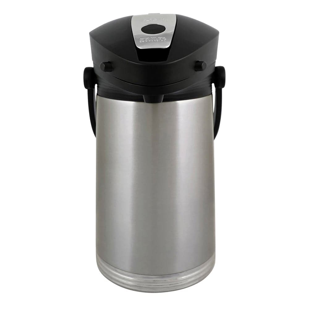 Service Ideas 2 1/5 Liter Lever Action Airpot w/ Stainless Liner - Vacuum Insulated, Brushed Stainless (10-00180-008)