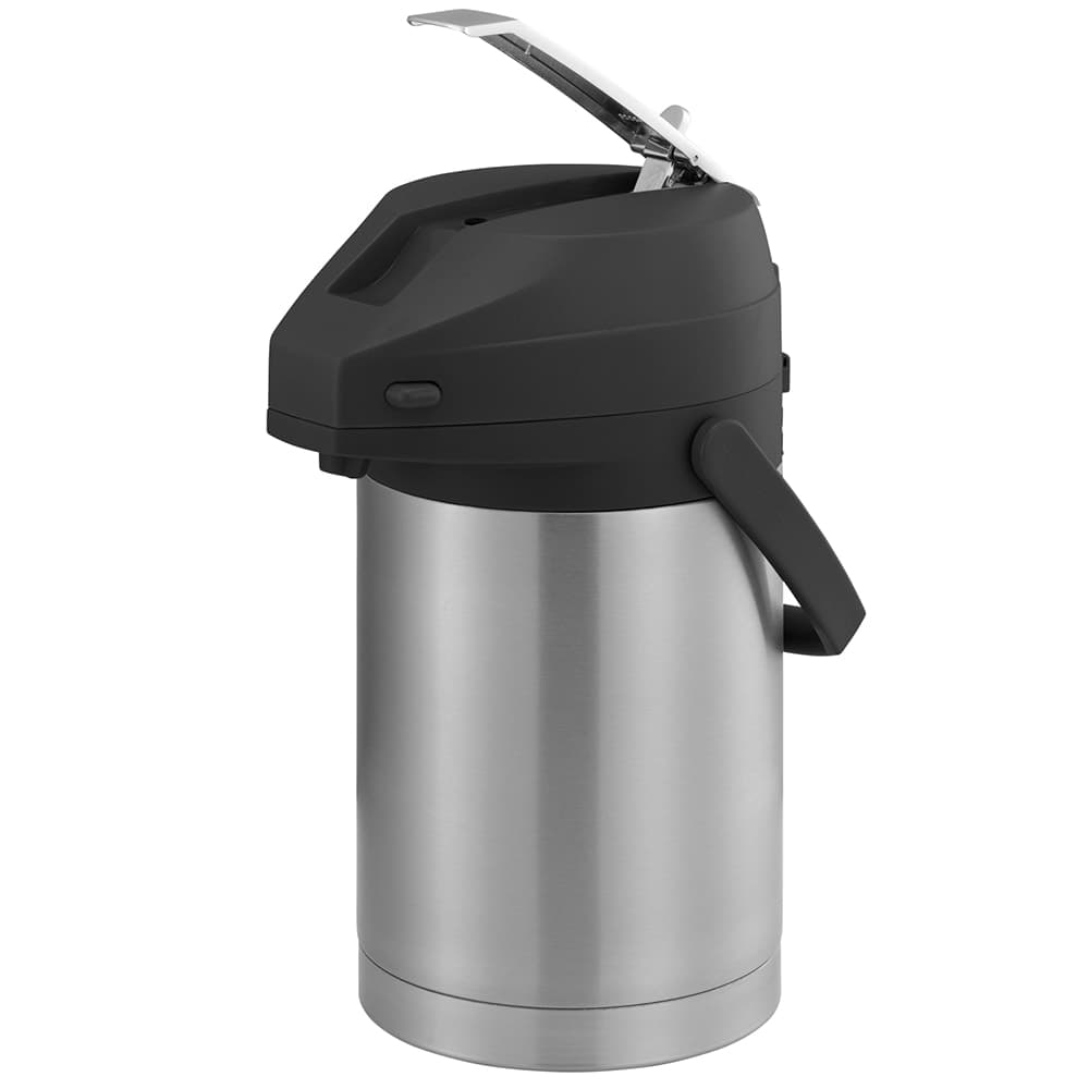 Service Ideas 2 1/5 Liter Lever Action Airpot w/ Stainless Liner - Vacuum Insulated, Brushed Stainless (CTAL22BL)