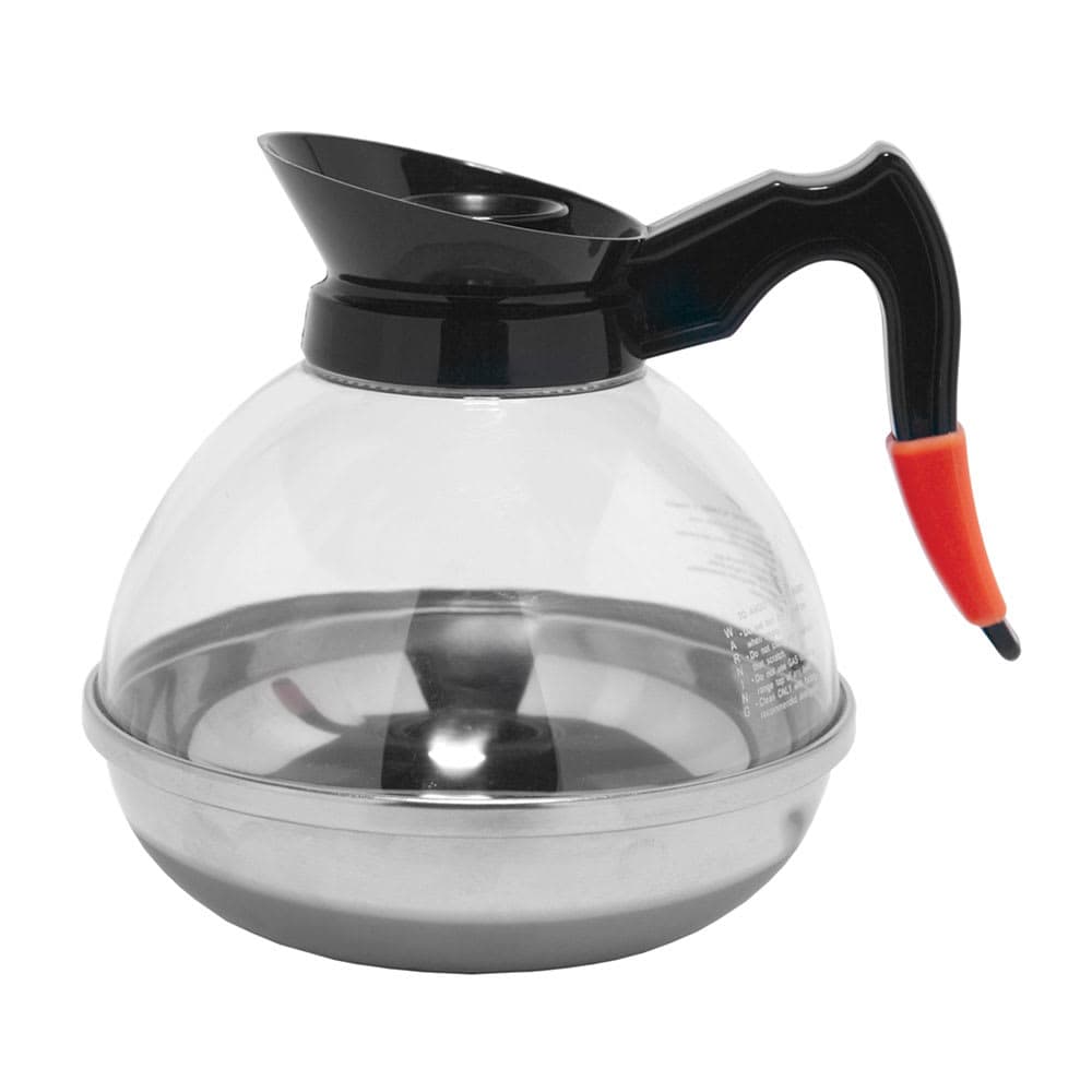 Service Ideas 60 oz Coffee Decanter, Polycarbonate, Plastic Body, Stainless Base (PCB18)