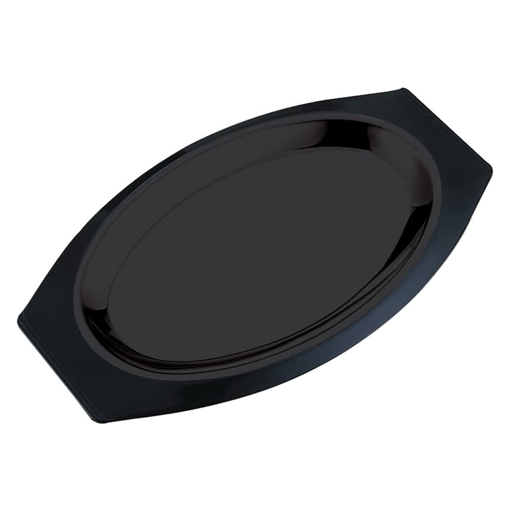 Service Ideas Oval Platter Base For RO117SS/AL Platters, Stackable, Black (RO117BL)