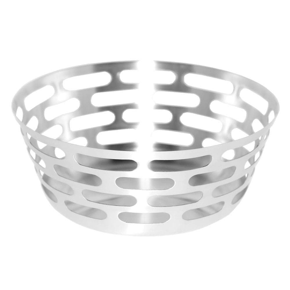 Service Ideas 12" Round Fruit Bowl, Stainless w/ Brushed Finish (SB-63)