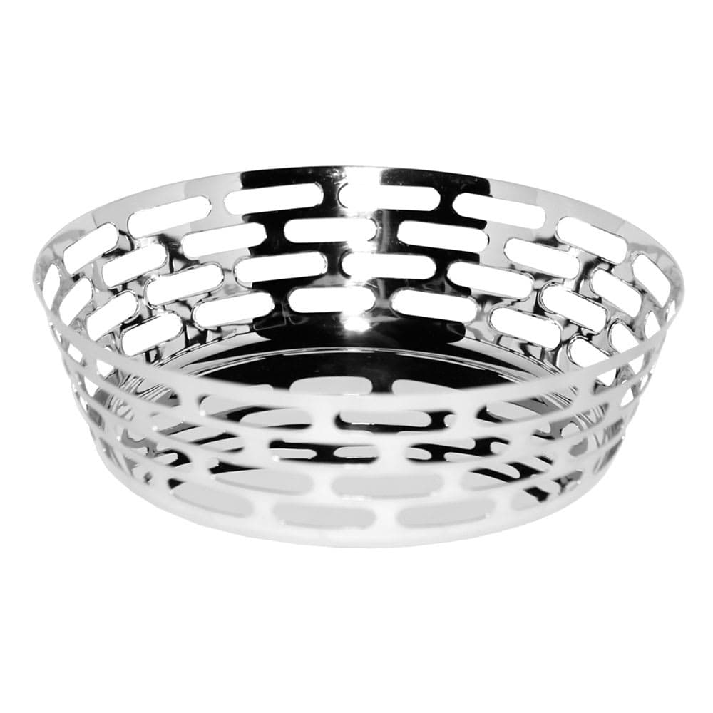 Service Ideas 12" Round Fruit Bowl, Stainless w/ Mirror Finish (SM-63)