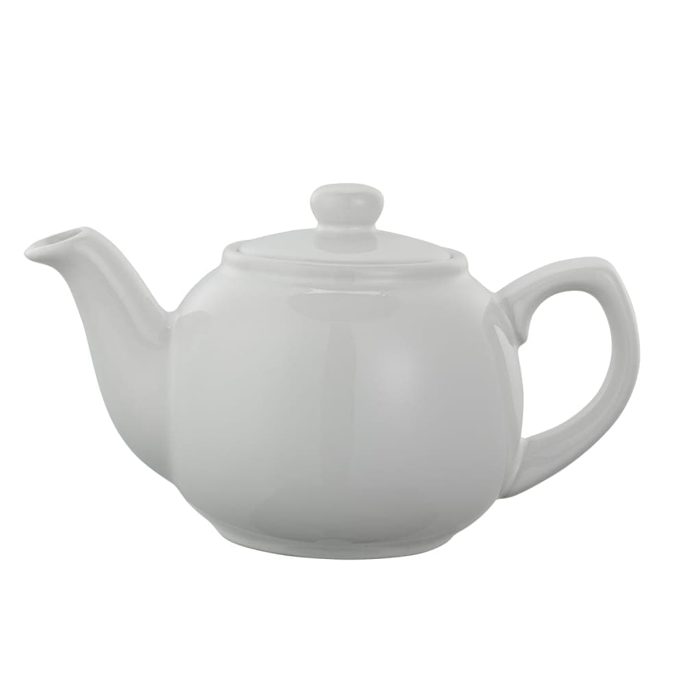 Service Ideas 16 oz English-Style Teapot, White Ceramic (TPCE16WH)