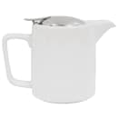 Service Ideas 16 oz Washington-Style Teapot w/ Lid & Infuser Basket, White (TPCW16WH) thumbnail 4