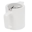 Service Ideas 16 oz Washington-Style Teapot w/ Lid & Infuser Basket, White (TPCW16WH) thumbnail 6