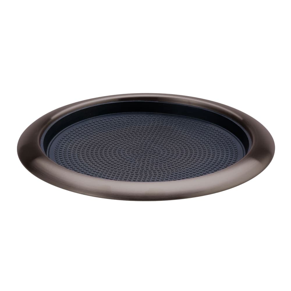 Service Ideas 11" Non-Slip Tray w/ Removable Rubber Insert, Dark Tungsten (TR119RIDT)