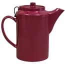 Service Ideas 16 oz Dripless Teapot w/ Tether, Baffled Spout, Burgundy (TST612BU) thumbnail 3