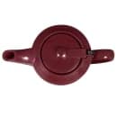 Service Ideas 16 oz Dripless Teapot w/ Tether, Baffled Spout, Burgundy (TST612BU) thumbnail 6