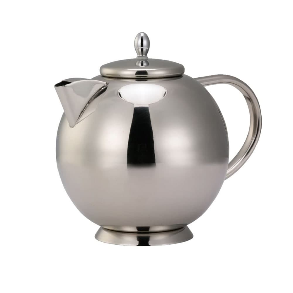 Service Ideas 40 1/2 oz Stainless Steel Teapot, Polished (TT12SS)