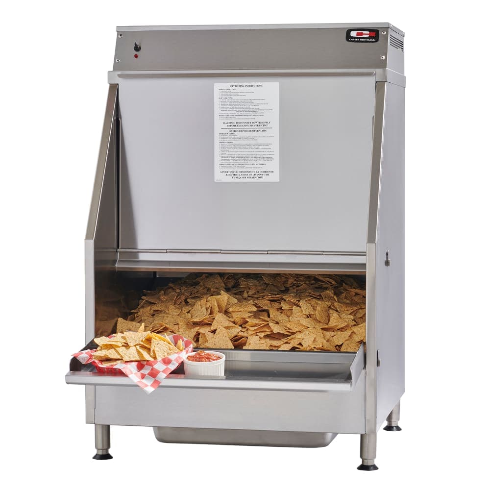 Carter-Hoffmann CW4E Gravity Feed Chip Warmer w/ 44 gallon Capacity - Stainless, 120v